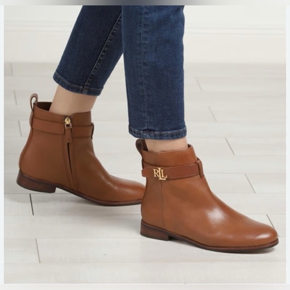 Polo Ralph Lauren Shoes - Lauren Ralph Lauren Briele Brown Leather Boots US 9.5 B